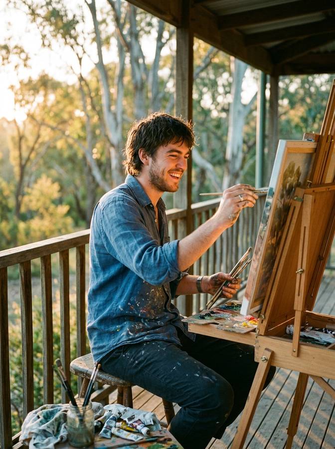 Participant practising a daily living skill with support